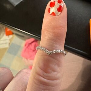 Elegant Silver moissanite Women's Ring